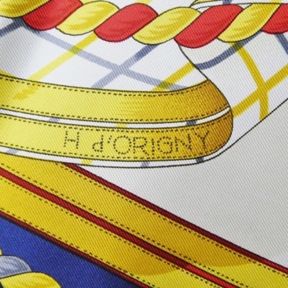 100% Auth Hermes "Grande Tenue" 100% Silk Scarf - Picture 3 of 8